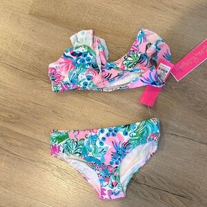 Lilly Pulitzer Pink and Blue Kids Bikini